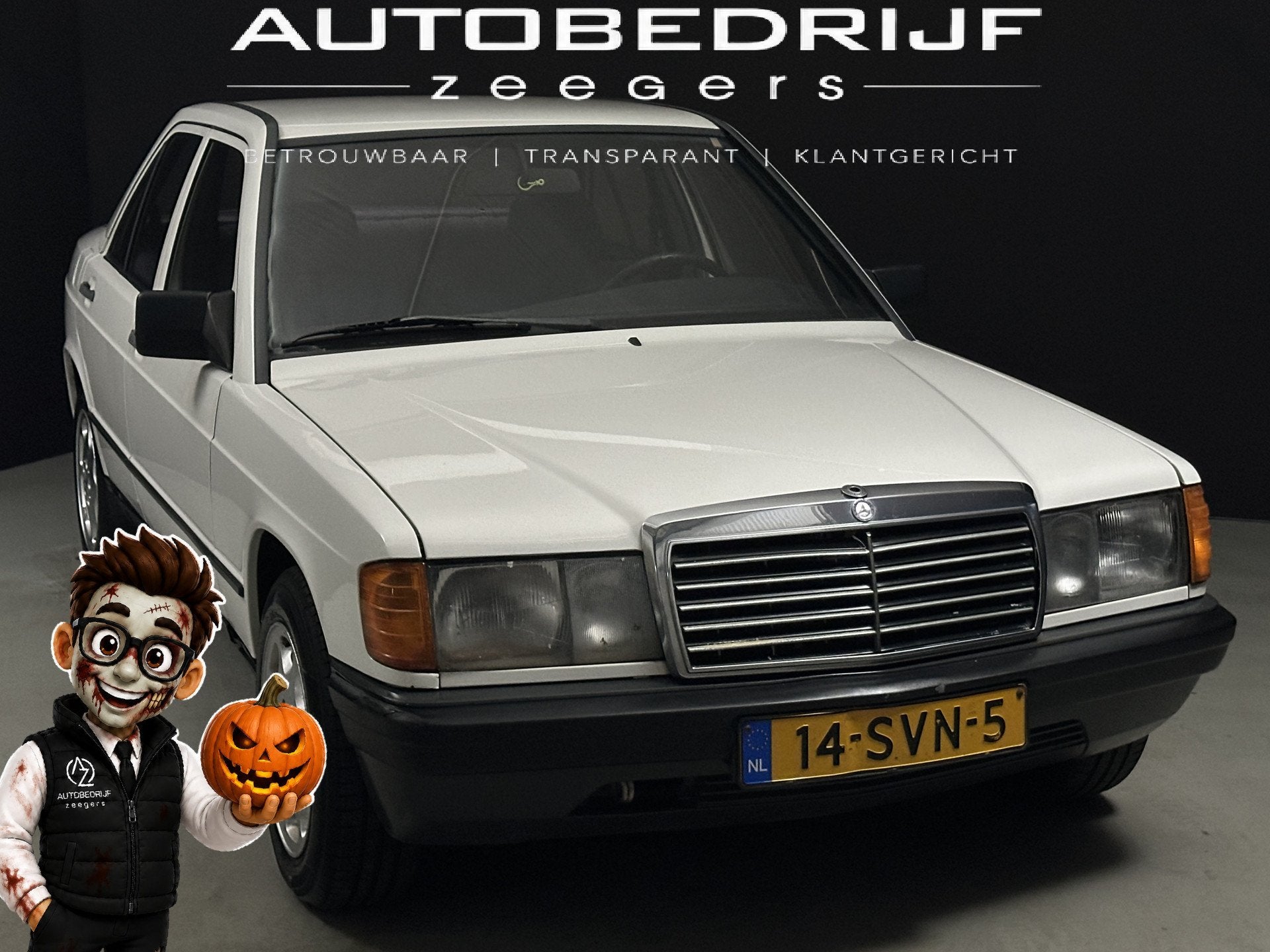 Mercedes-Benz 190 2.0 *Oldtimer*Automaat* (bj 1984), Auto's, Automaat, Achterwielaandrijving, Wit, Mercedes-Benz