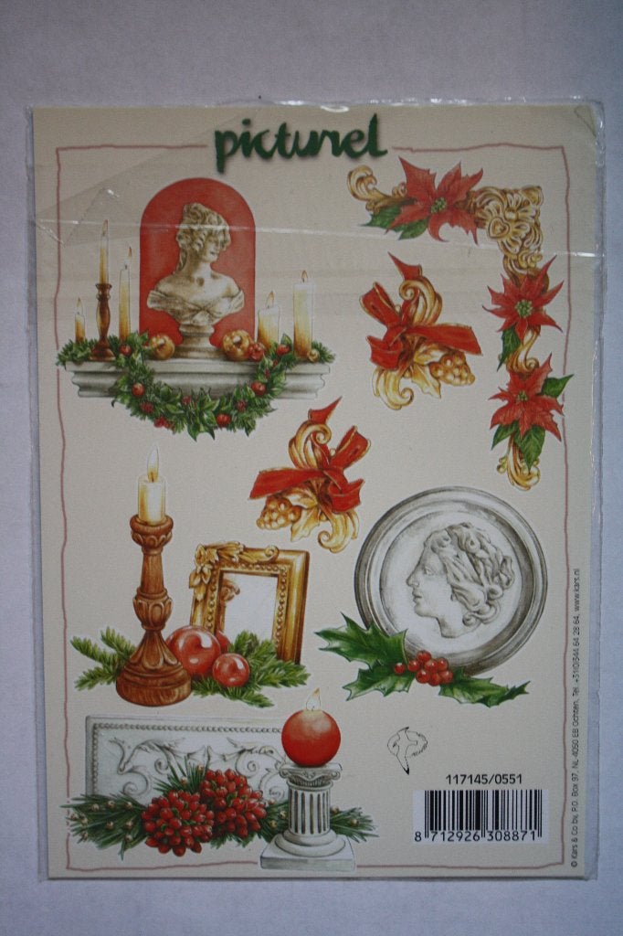 7 st. A5 knipvellen A5 3D picturel 52, Ophalen of Verzenden, Nieuw, Kerst, Knipvel