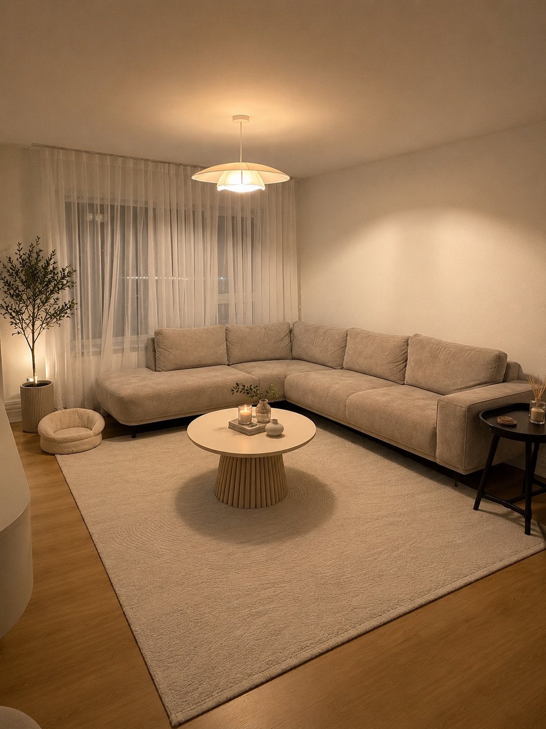 Hoekbank beige/taupe - Zo goed als nieuw, Huis en Inrichting, Banken | Bankstellen, 250 tot 300 cm, Hoekbank, Ophalen of Verzenden