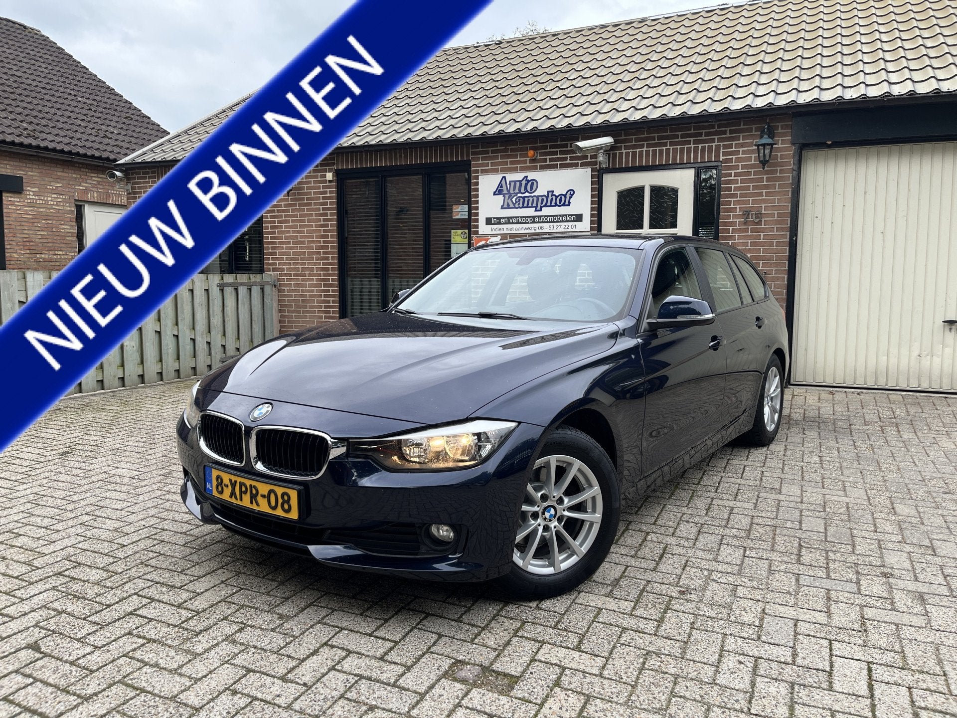 BMW 3 Serie Touring 316i Business Navigatie Trekhaak, Gebruikt, 4 cilinders, Blauw, Origineel Nederlands