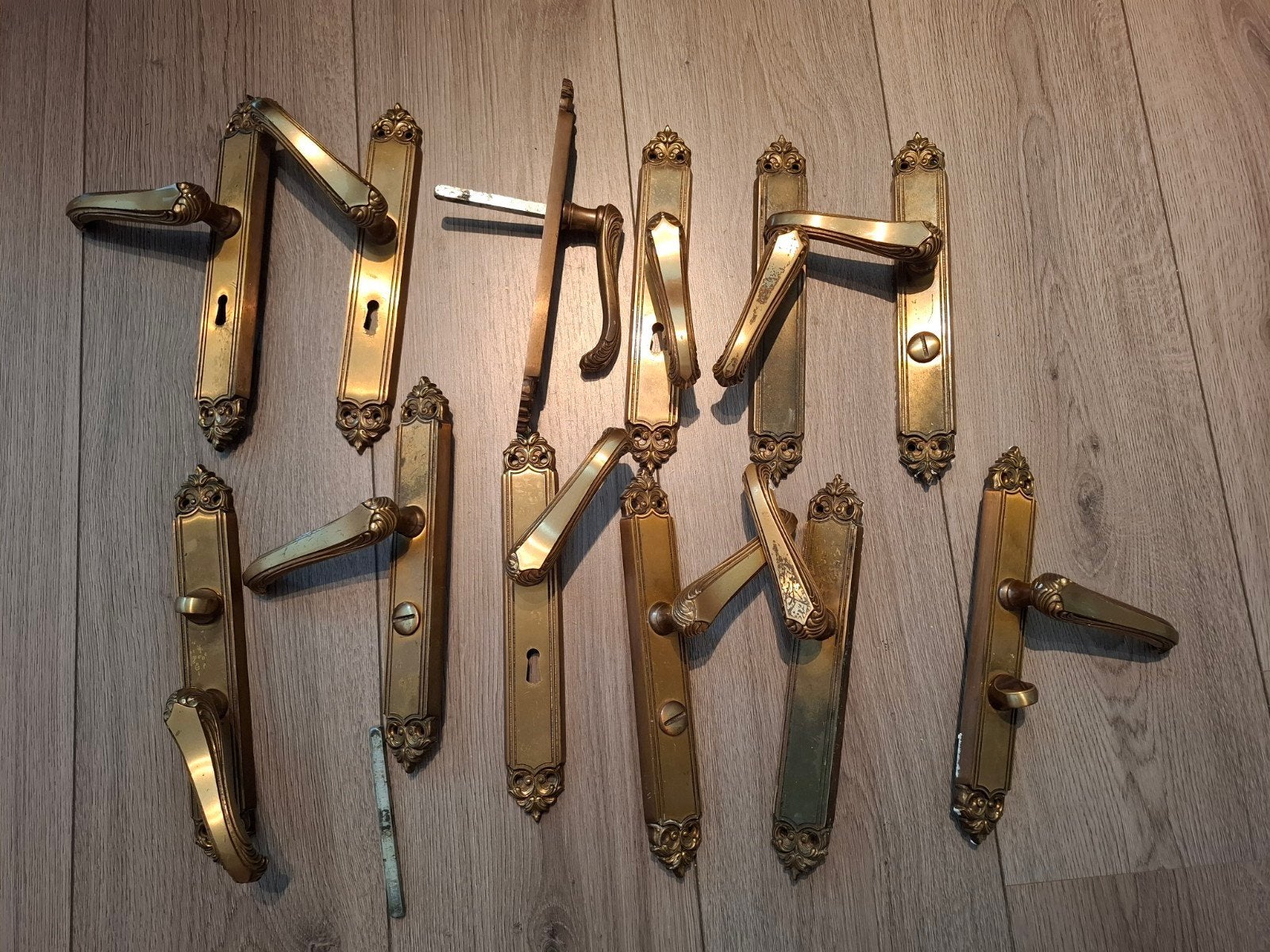 Origineel deurbeslag, Doe-het-zelf en Verbouw, Hang- en Sluitwerk, Ophalen, Koper of Messing, Klink of Kruk
