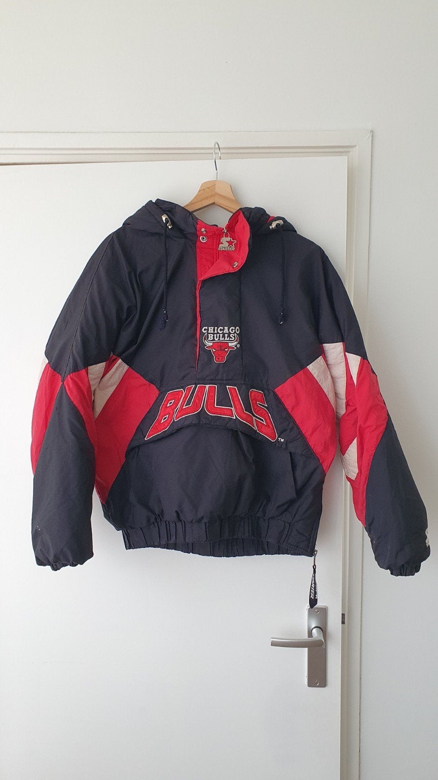 Vintage Starter Chicago Bulls NBA Puffer Jacket Maat S, Ophalen of Verzenden