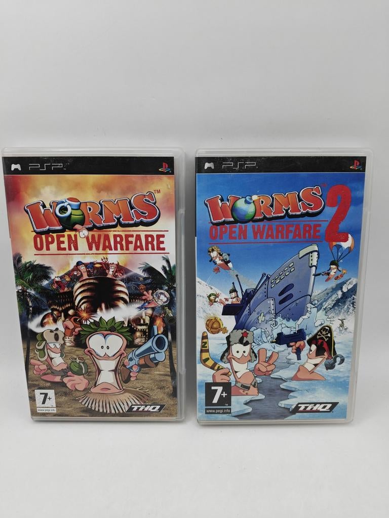 Worms Open Warfare 1 en 2 PSP games, ., 1 speler, Ophalen of Verzenden, Zo goed als nieuw