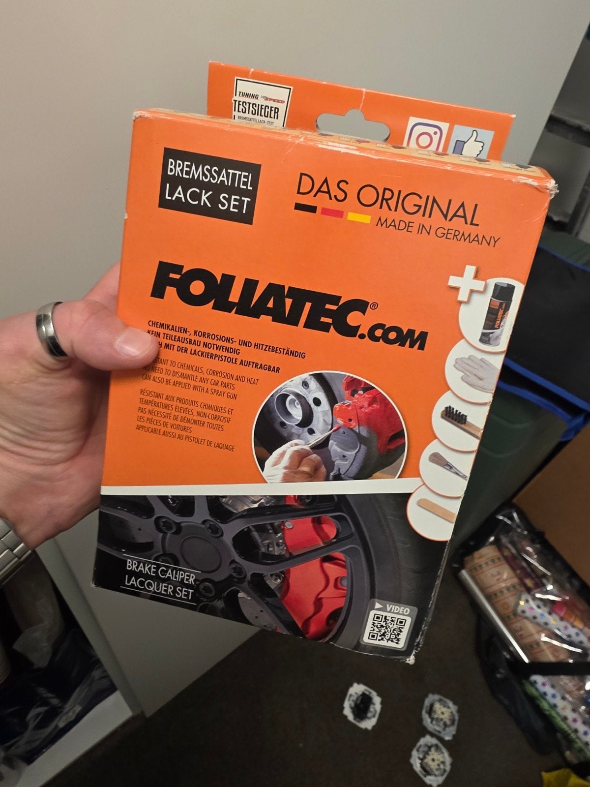 Foliatec Remklauw Lak Set - Rood, Auto-onderdelen, Ophalen of Verzenden, Nieuw, Universele onderdelen