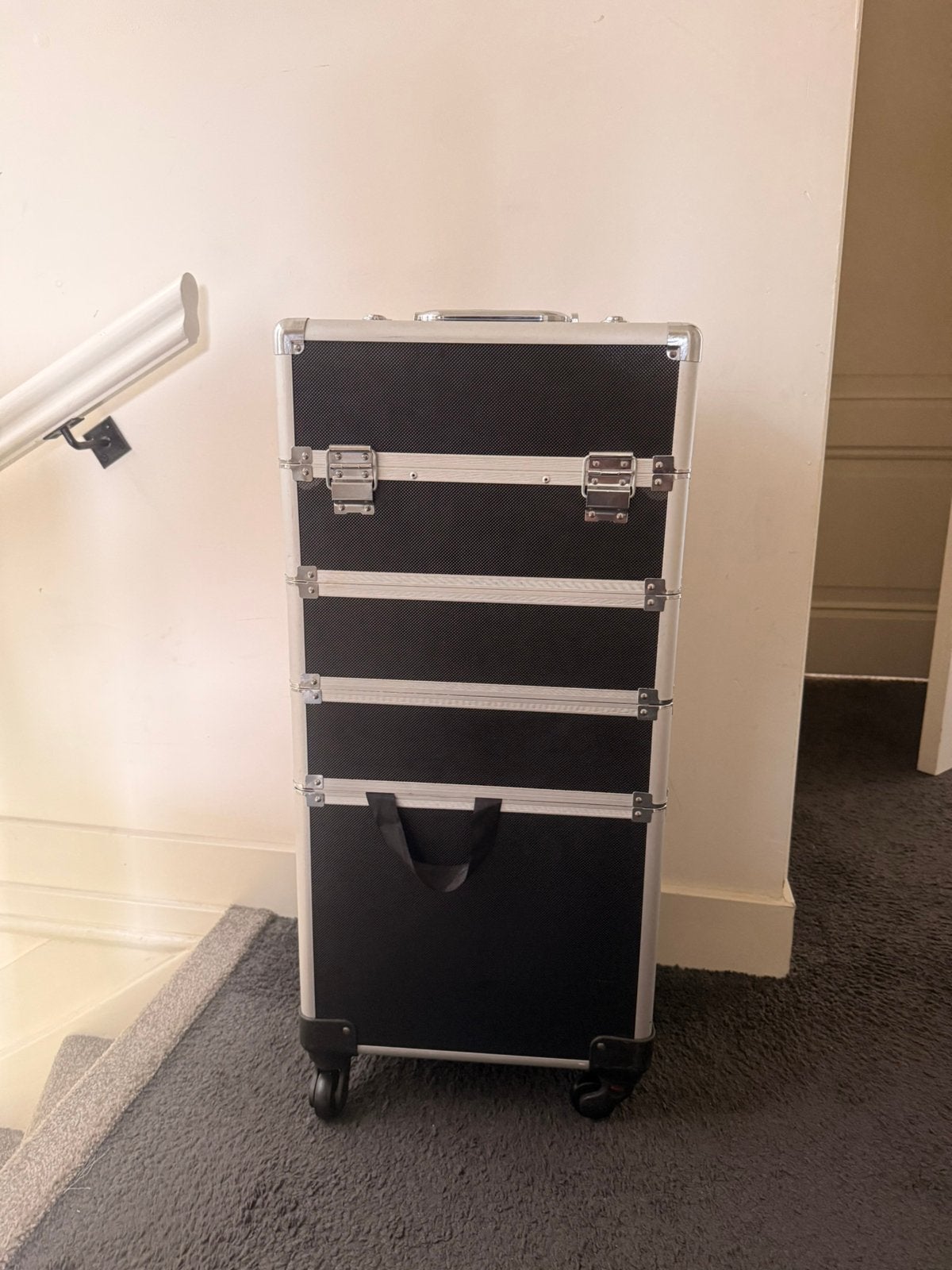 Beauty Trolley op Wielen  Aluminium Veel Opbergruimte, Ophalen of Verzenden, Zo goed als nieuw, Zwart