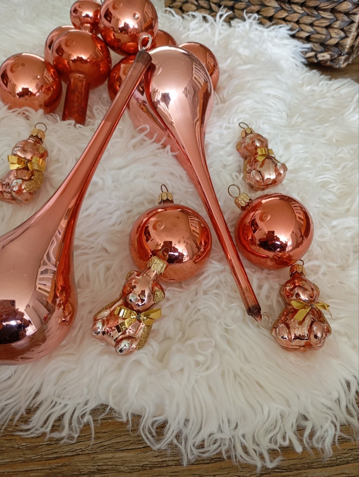 15 VINTAGE KERSTBALLEN/PIEK /PEGELS NU 20€ ALLES ZIE FOTO,S., Diversen, Kerst, Ophalen of Verzenden