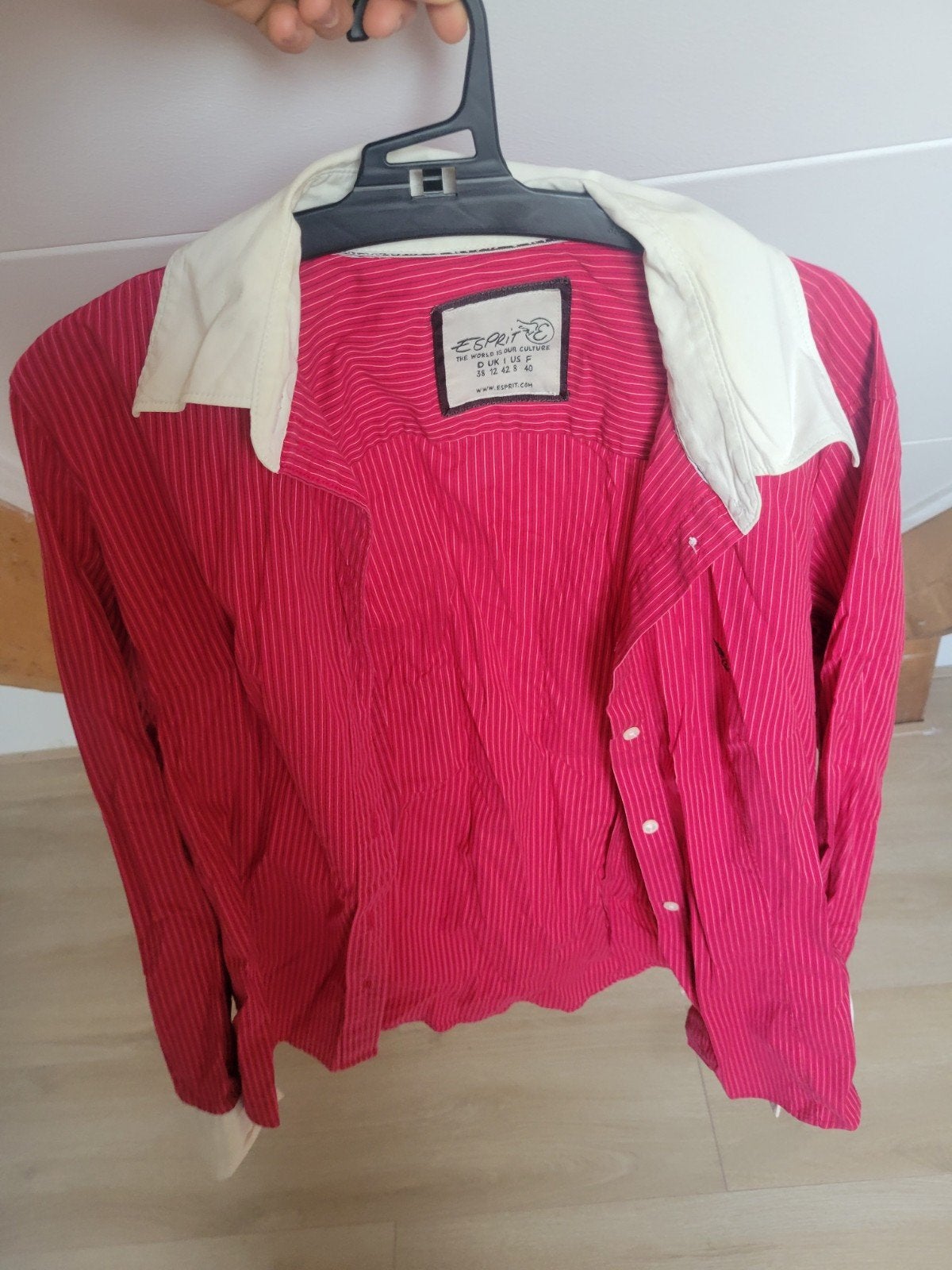 Esprit gestreepte blouse roze/wit maat 38/40 (M), Maat 38/40 (M), Ophalen of Verzenden, Zo goed als nieuw, Roze