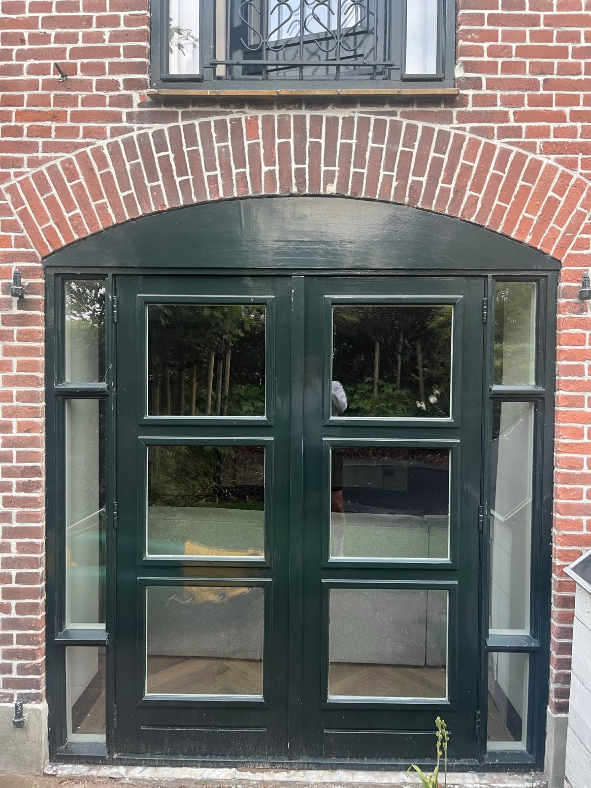 Openslaande deuren met espagnolet en veiligheidsslot, Ophalen, Gebruikt, 120 cm of meer, Minder dan 200 cm