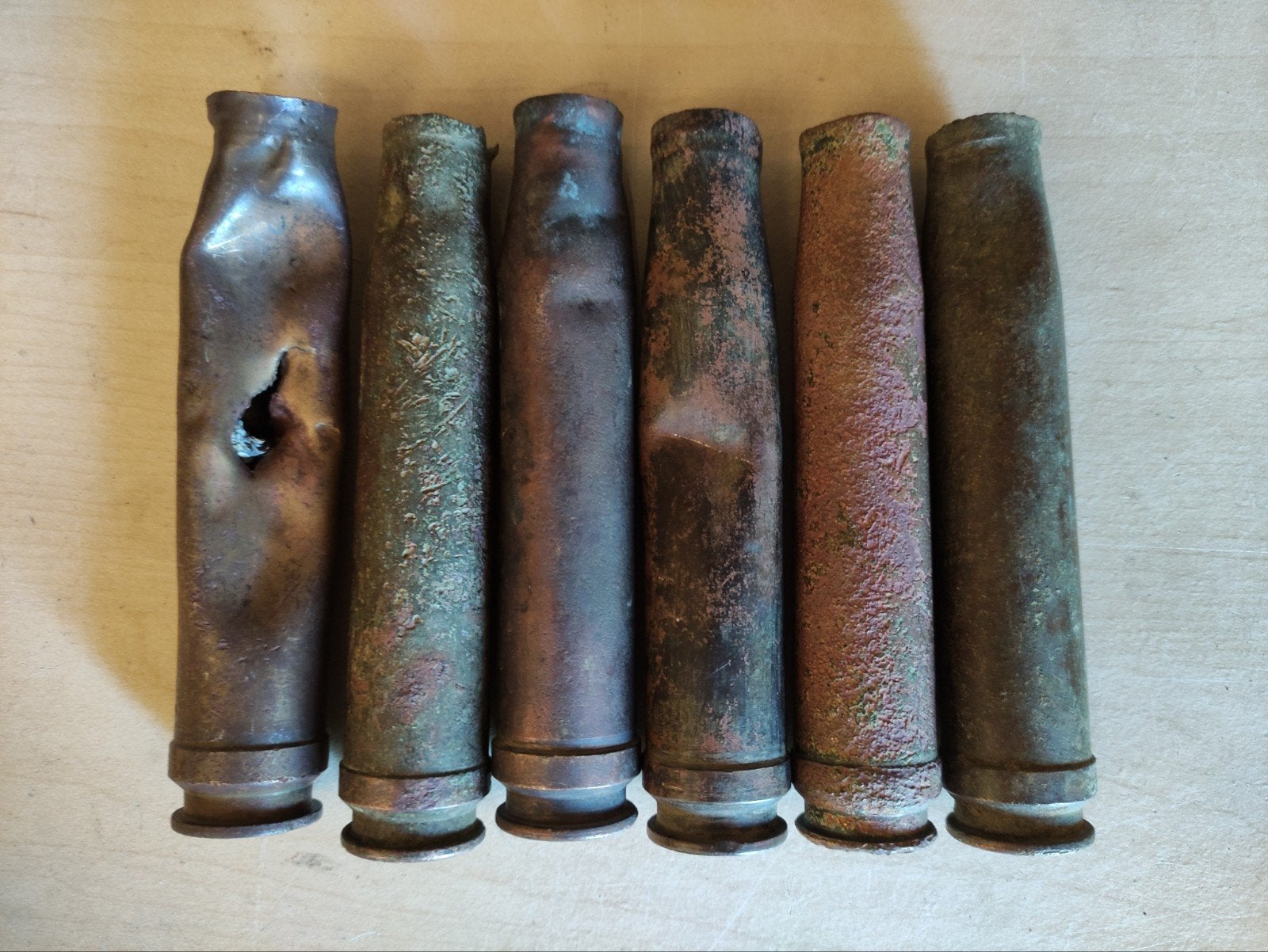 Duitse 2cm flak hulzen leeg, Ophalen of Verzenden, Duitsland, Hulzen of Bodemvondsten