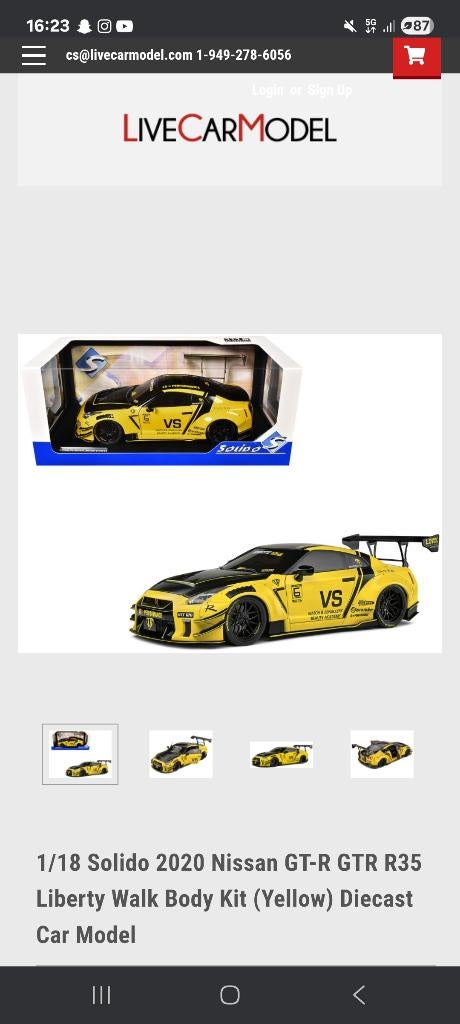 MODELAUTO NISSAN GTR LIBERTY WALK SOLIDO 1:18, Ophalen of Verzenden, Nieuw, Auto, Solido