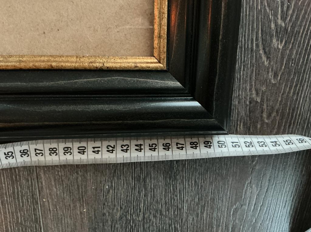 Grote Antieke Zwarte lijst, Ophalen of Verzenden, Zo goed als nieuw, Hout, 50 tot 75 cm