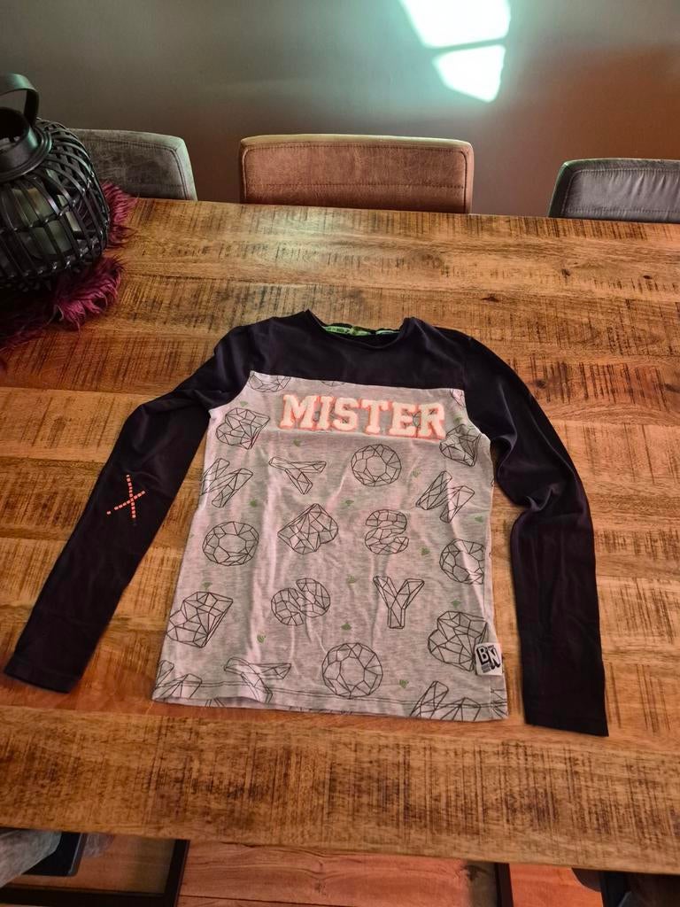 B.Nosy T-shirt lange mouwen meerkleurig maat 158/164, Ophalen of Verzenden, Gebruikt, B.Nosy, Jongen of Meisje