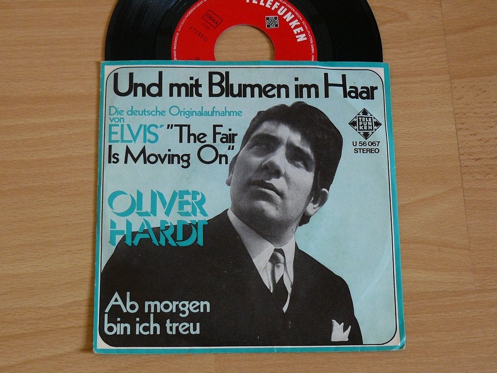 promo single Oliver Hardt Und mit Blumen im Haar , Elvis nr., Cd's en Dvd's, Vinyl Singles, Verzenden, Gebruikt, Pop