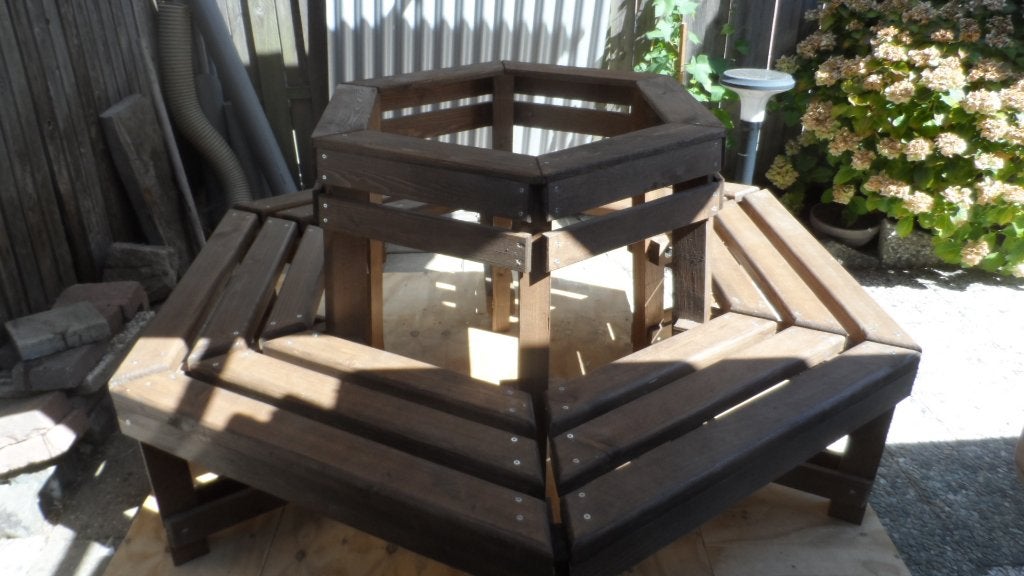 Boombank  6 Kantig    nieuw, Ophalen, Nieuw, Hout