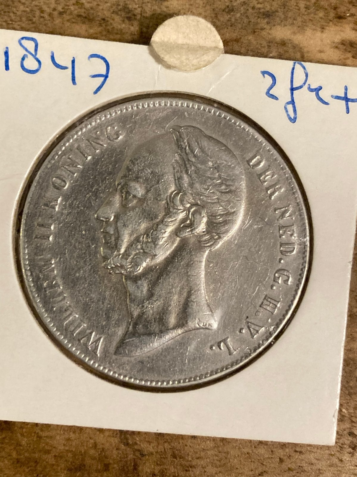 Koning Willem II 1847 Rijksdaalder Zilveren Munt, Postzegels en Munten, Munten | Nederland, Zilver, Losse munt, Koning Willem II