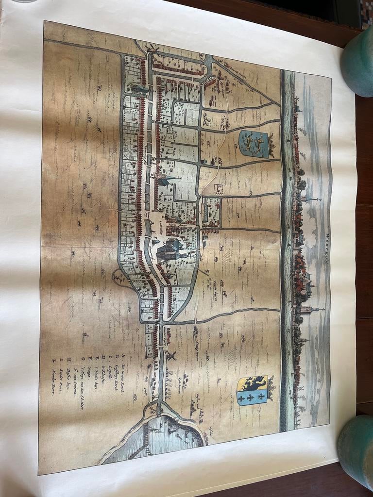 Historische kaart van Worcum (Workum) - Voor 1800, Gelezen, Voor 1800, Ophalen of Verzenden, Landkaart