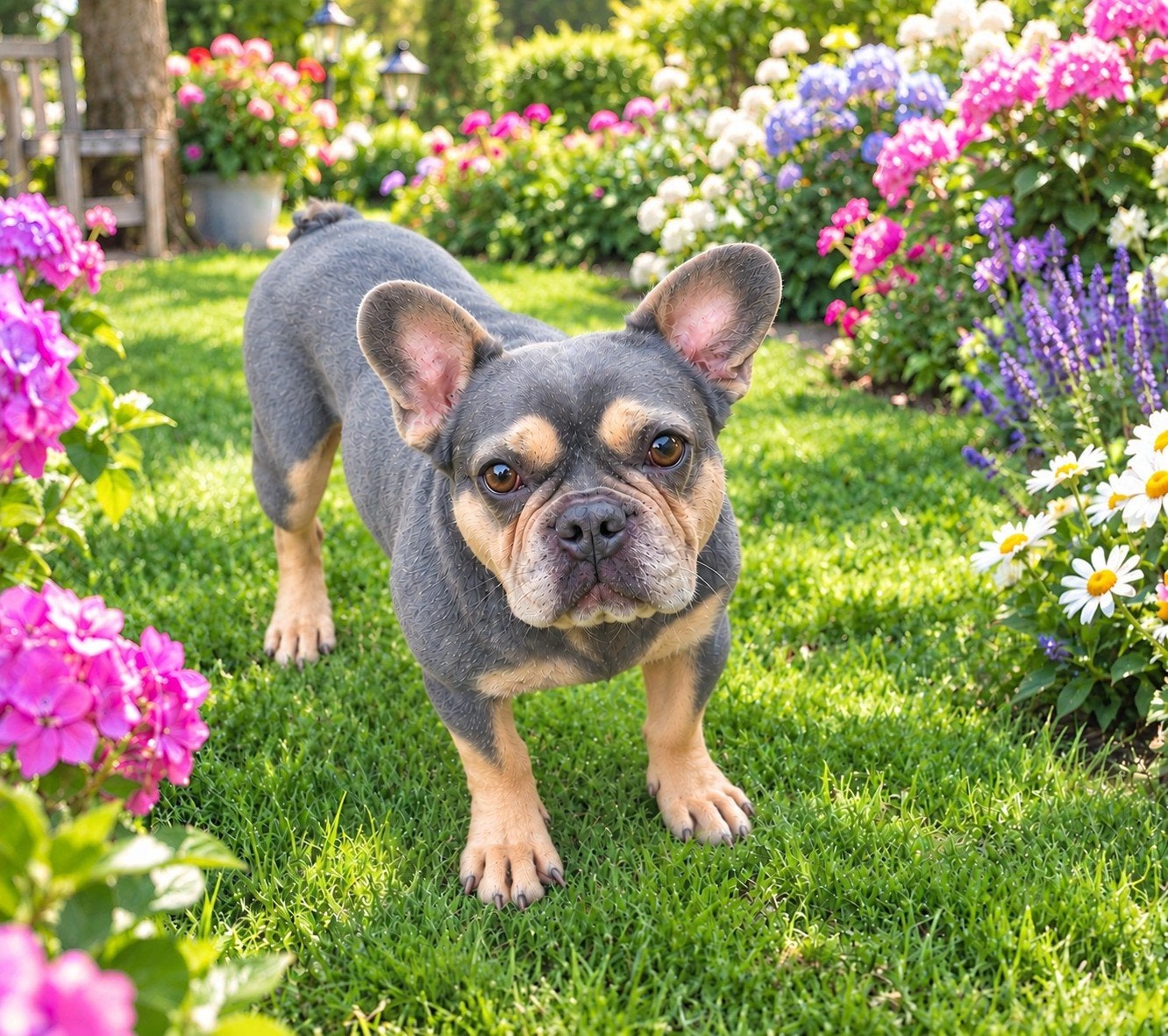franse bulldog dekreu blue-tan, Dieren en Toebehoren, Reu, 1 tot 2 jaar, Meerdere, CDV (hondenziekte)