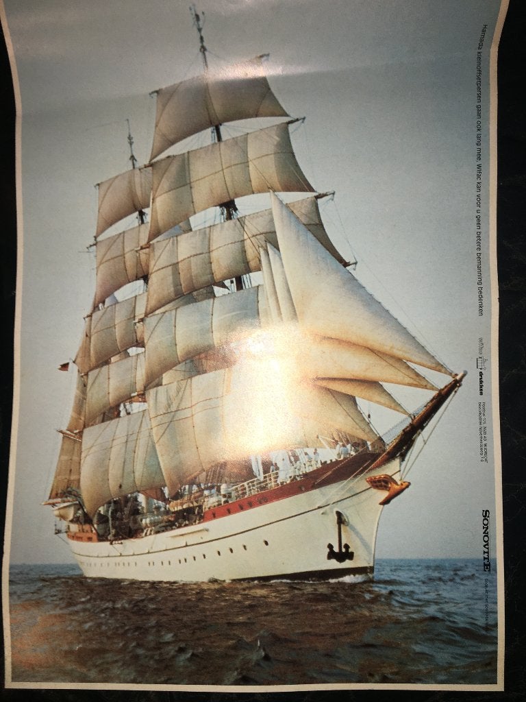 6x zeilschepen posters Sail Kaiwu Maru Sea Cloud Dar Pomorza, Ophalen of Verzenden, Zo goed als nieuw, A1 t/m A3, Sport