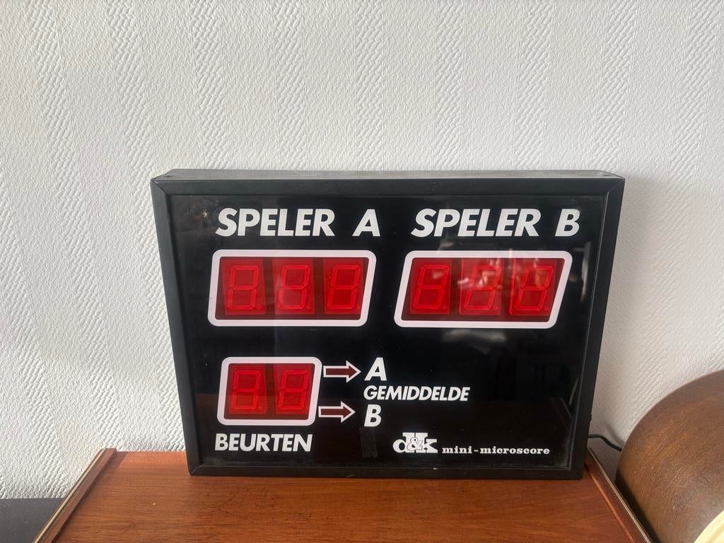 Vintage Biljart Scorebord - Mini-Microscore, Sport en Fitness, Biljarten en Poolen, Ophalen of Verzenden, Gebruikt, Overige typen