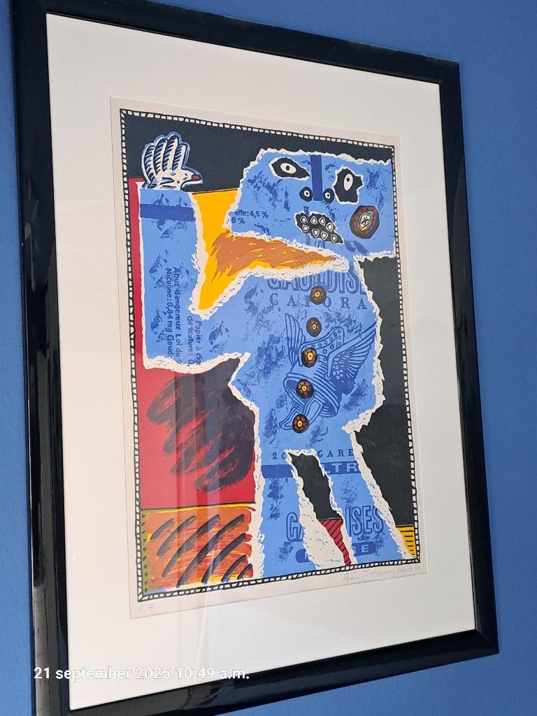 Diverse kunstobjecten in lijst, Antiek en Kunst, Kunst | Schilderijen | Modern, Ophalen of Verzenden