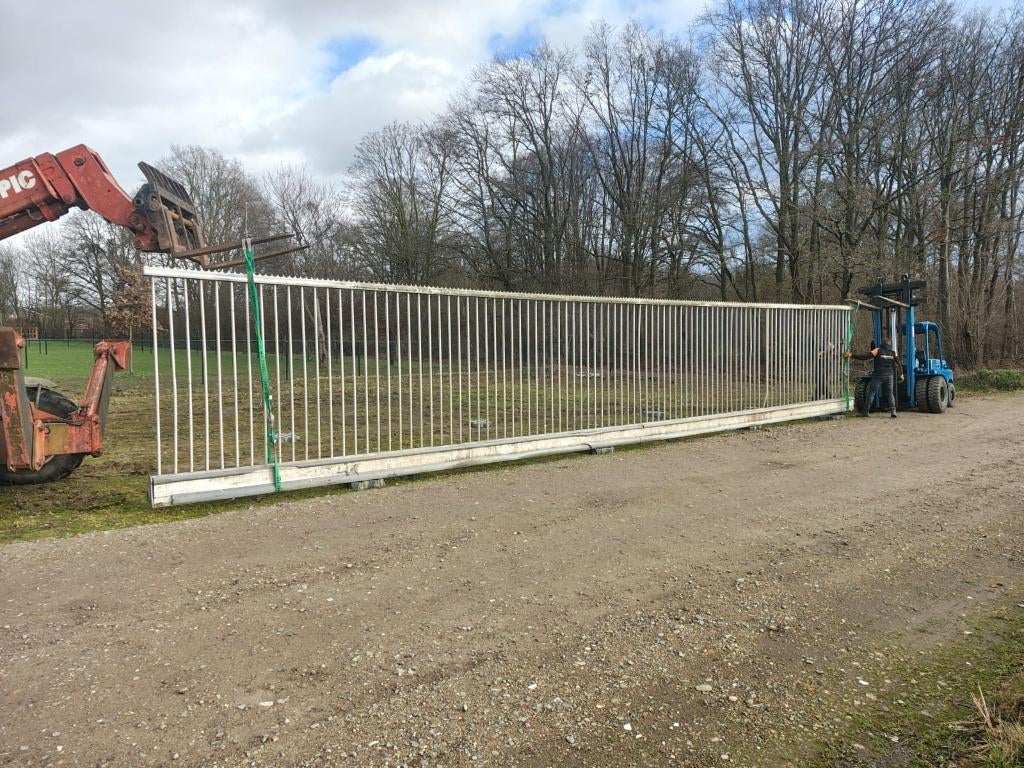 Aluminium poort / rolpoort 14 meter Ruigrok, Ophalen, Gebruikt, 200 cm of meer, Schuifpoort