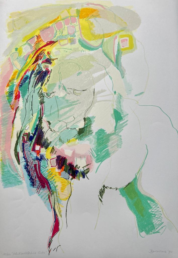 Zeefdruk Marijke Boomsma - Philadelphia Lion, Antiek en Kunst, Kunst | Litho's en Zeefdrukken, Ophalen of Verzenden