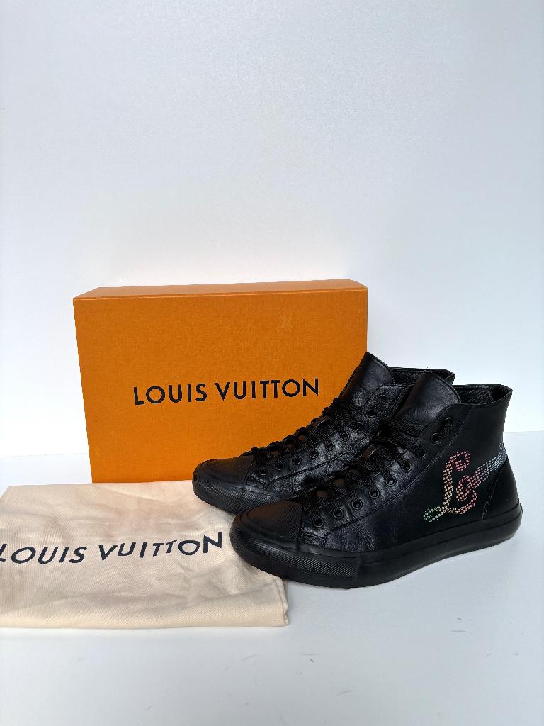 LOUIS VUITTON Tatoo zwart leer sneaker boots  Maat 39, Zwart, Louis Vuitton, Ophalen of Verzenden, Sneakers of Gympen