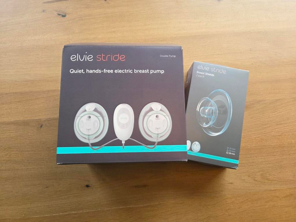 Elvie Stride Dubbele Borstkolf Compleet, Kinderen en Baby's, Babyvoeding en Toebehoren, Ophalen of Verzenden, Zo goed als nieuw