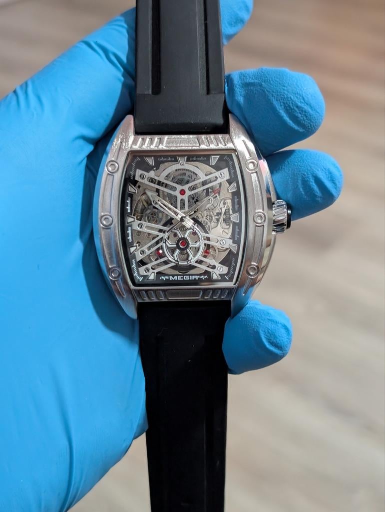 Automatisch Skeleton Herenhorloge, Ophalen of Verzenden, Staal, Overige merken