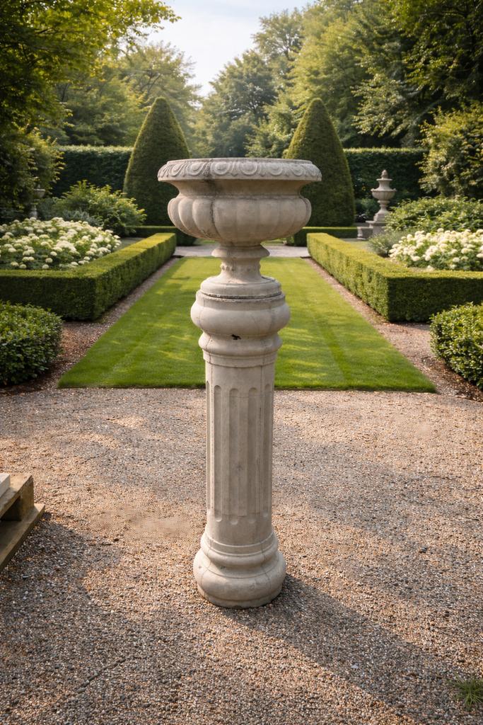 Nieuw! Romeins ronde zuil met tuinvaas van massief beton -, Ophalen, Nieuw