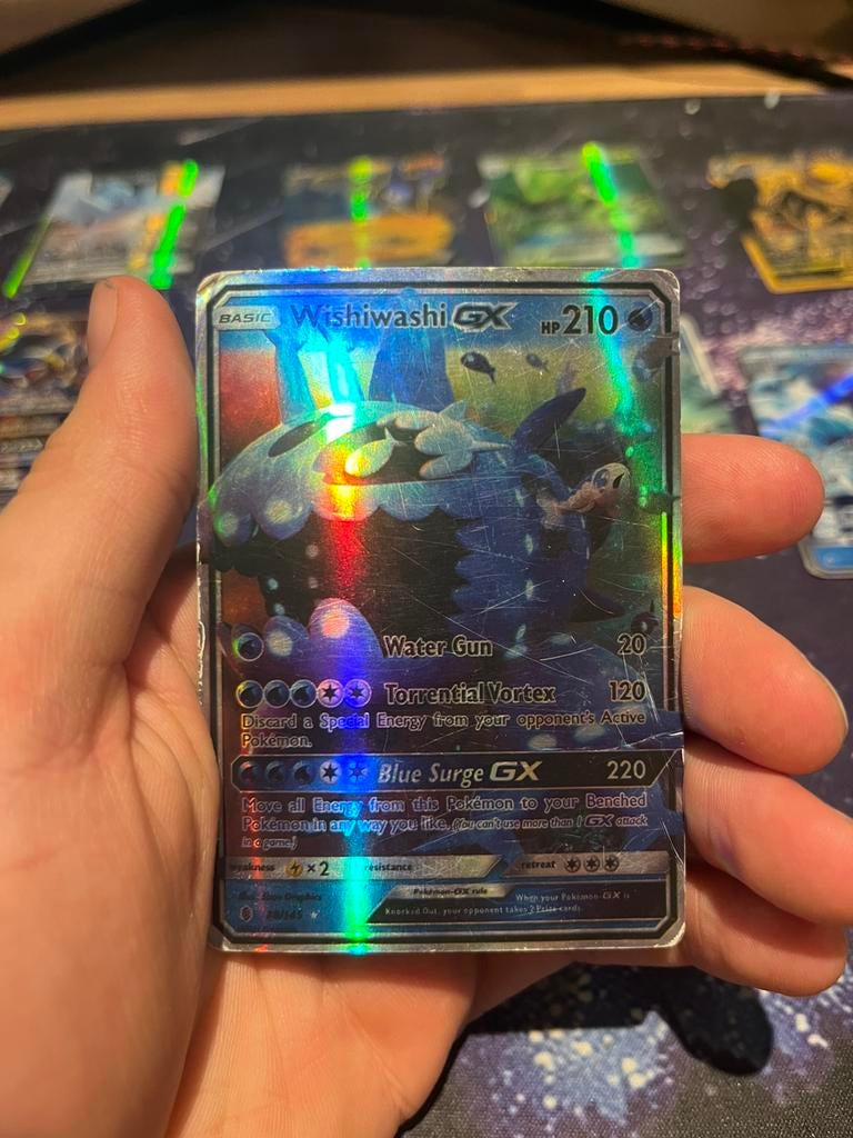 Wishiwashi GX pokemon kaart, Ophalen of Verzenden, Zo goed als nieuw