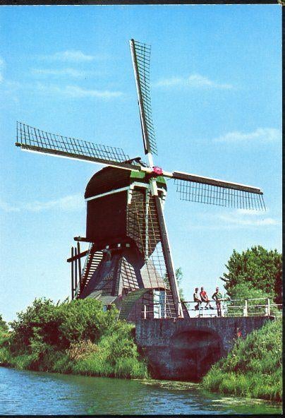 (GD208) Ansichtkaart Hellouw Achterste of Laaglandse molen, Verzamelen, Ophalen of Verzenden, 1960 tot 1980, Ongelopen, Gelderland
