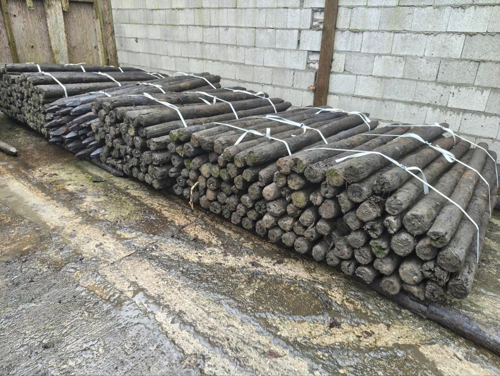 Bos 50 afrasteringspalen – 160 cm – weide / paarden, Tuin en Terras, Palen, Balken en Planken, Ophalen of Verzenden, Gebruikt