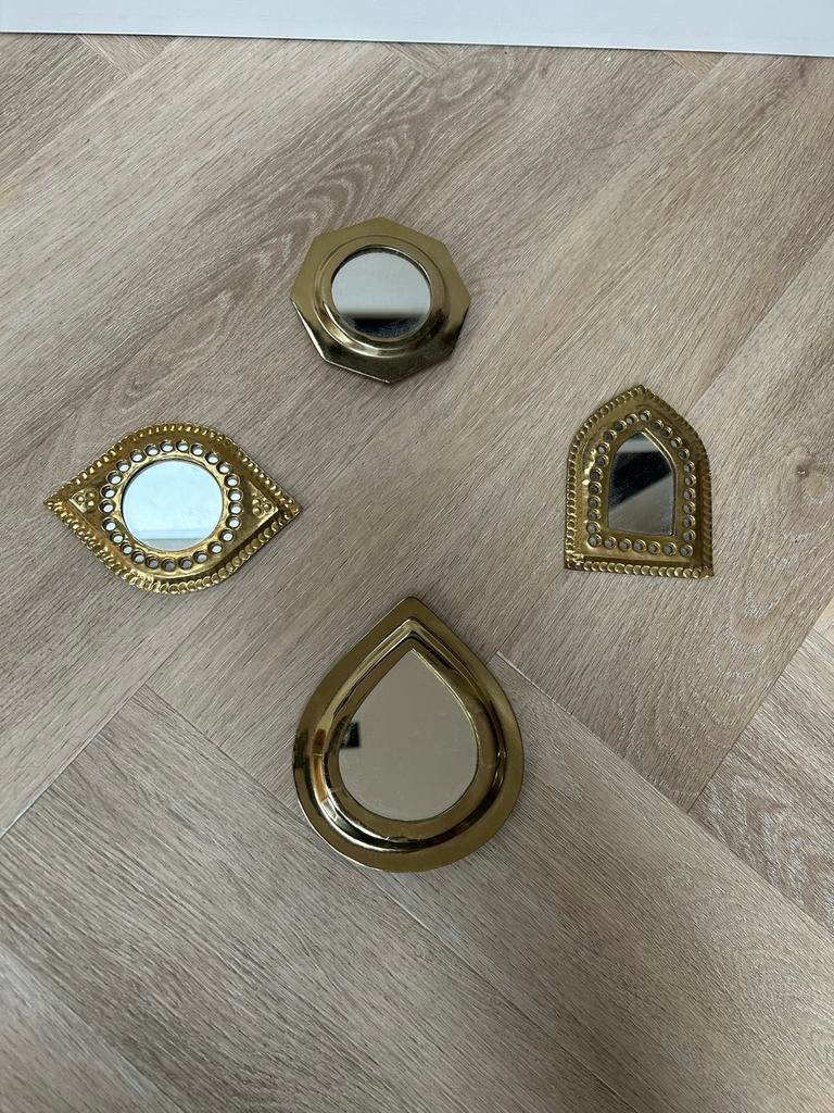 Gouden Mini Spiegeltjes Marrakech Stijl, Ophalen, Minder dan 50 cm, Nieuw, Minder dan 100 cm