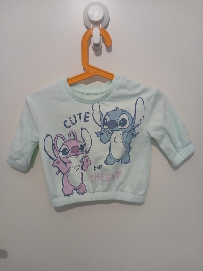 Leuk Disney Stitch shirtje maat 68, Disney, Jongetje of Meisje, Ophalen of Verzenden, Zo goed als nieuw