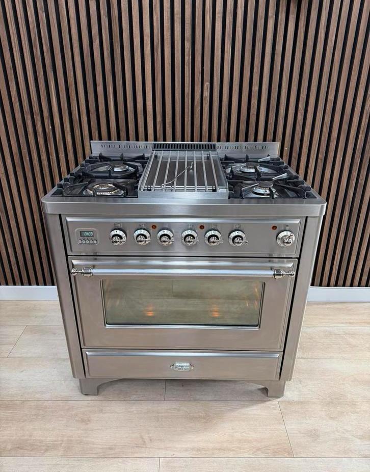 Prachtige Rvs Boretti Majestic Fornuis (Gratis bezorgen), Witgoed en Apparatuur, Fornuizen, 5258sh, Ophalen of Verzenden, Zo goed als nieuw