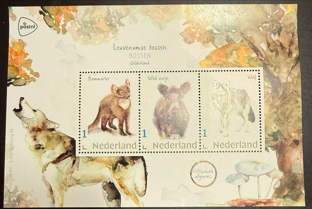 Dieren in het Levenumse bos, Ophalen of Verzenden, Postfris
