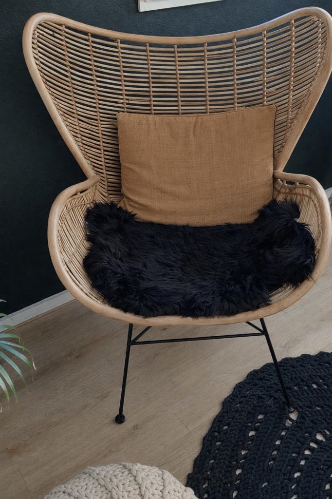 HK Living rotan eggchair/vlinderstoel, Ophalen, Zo goed als nieuw, Overige kleuren, Eén