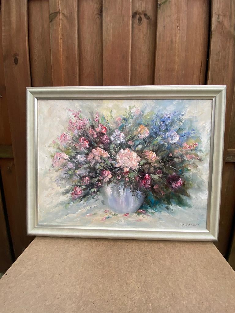 Bloemen stilleven.G.J.Ernens, Antiek en Kunst, Ophalen