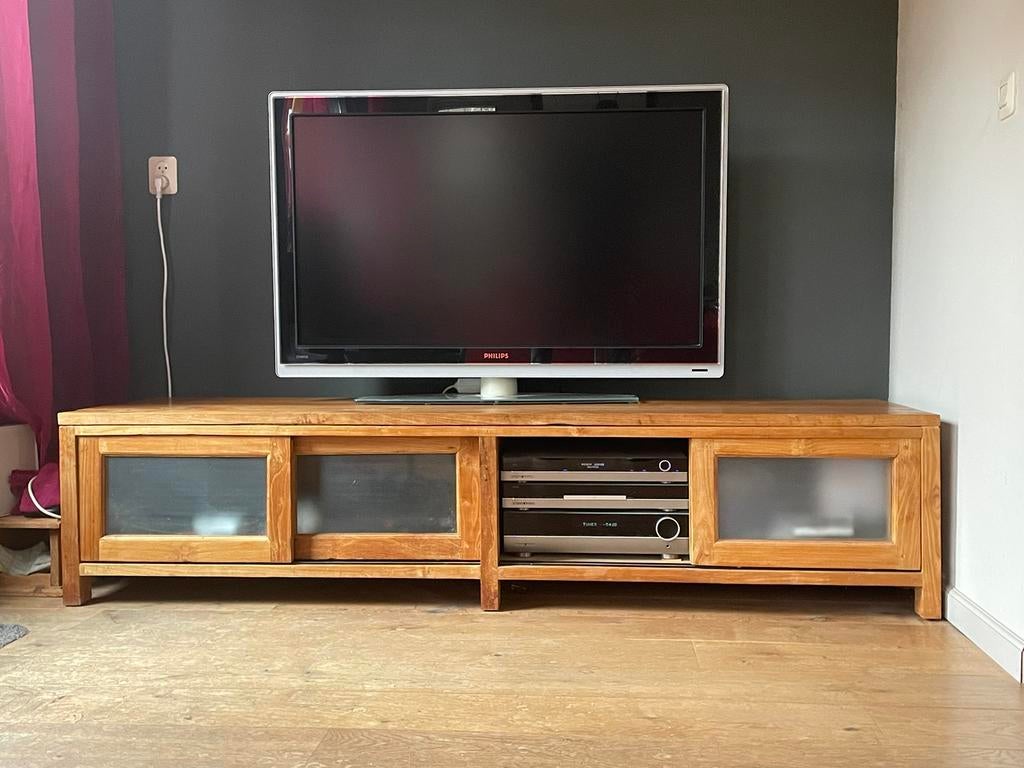 Teakhouten Televisie meubel / Dressoir., Huis en Inrichting, Kasten | Televisiemeubels, Gebruikt, Minder dan 100 cm, 150 tot 200 cm