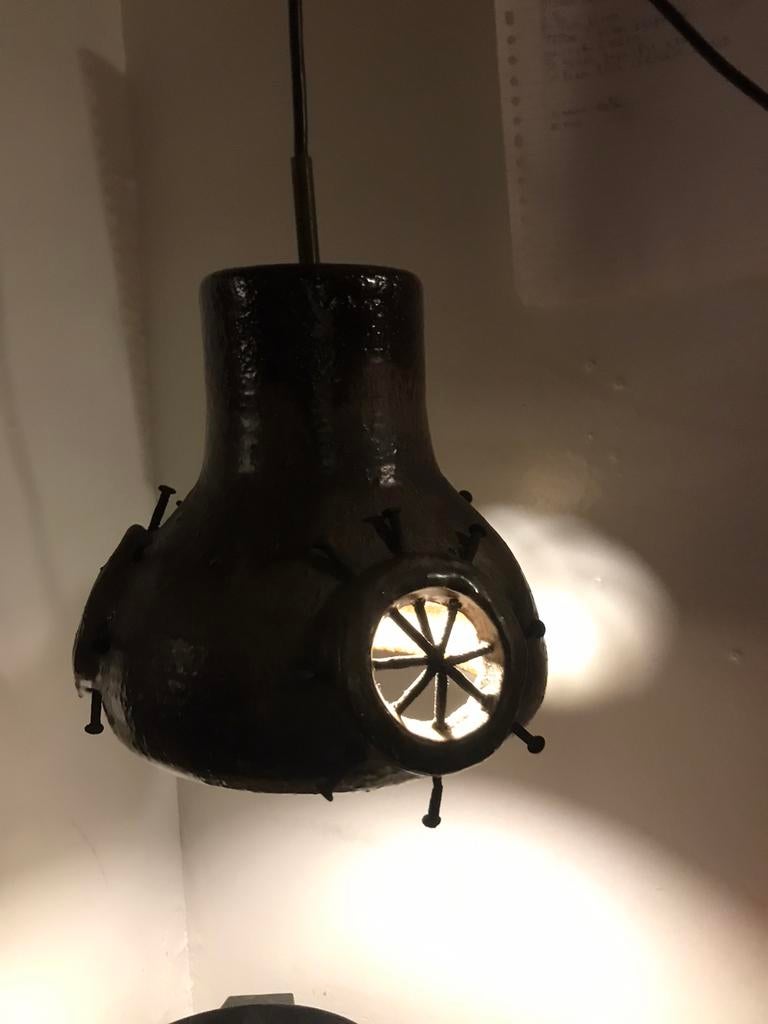 Retro keramiek aardewerk lamp, Ophalen of Verzenden, Huis en Inrichting