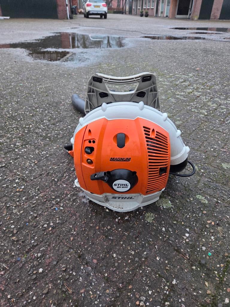 Stihl br 600 magnum bladblazer., Tuin en Terras, Benzine, Gebruikt, Ruggedragen, Ophalen of Verzenden