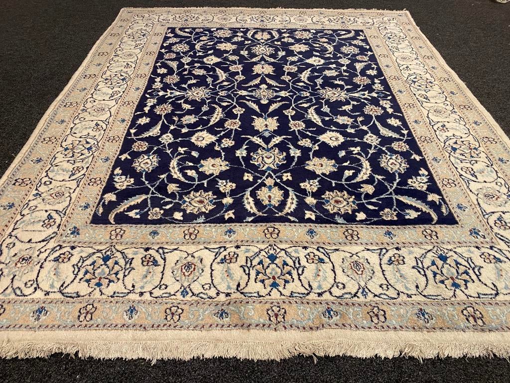 origineel handgeknoopt perzisch nain tapijt 244x179cm, ., 200 cm of meer, Ophalen of Verzenden, Zo goed als nieuw