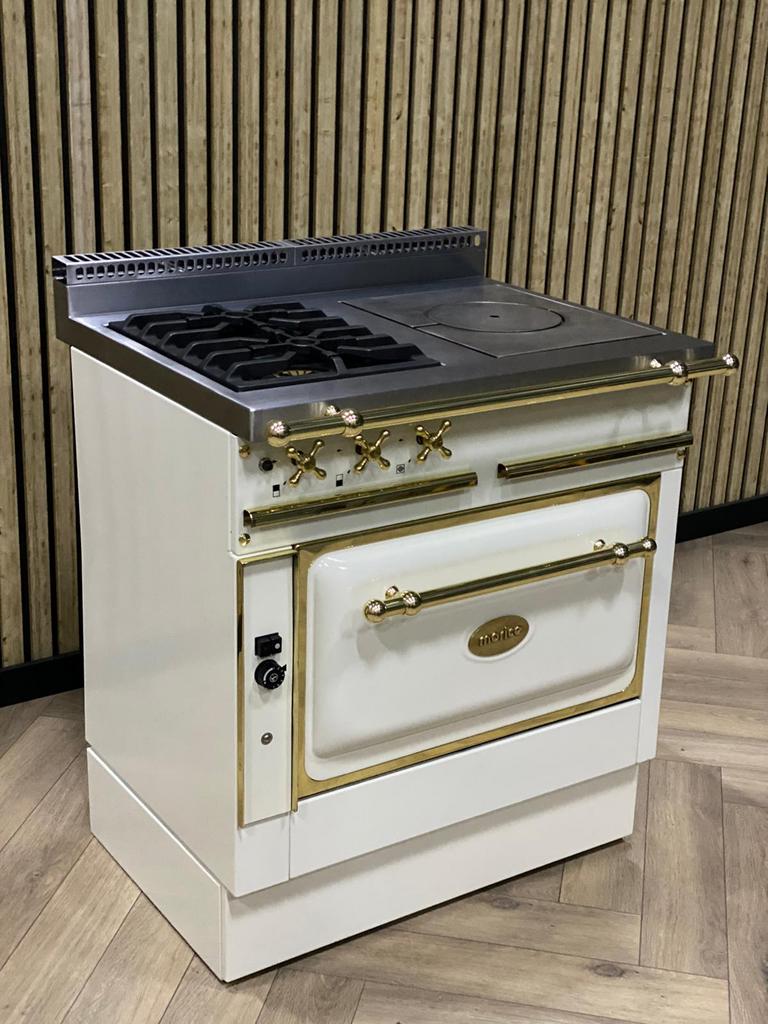 Luxe Fornuis Morice + Gasoven Uniek Showroommodel Zeldzaam, Witgoed en Apparatuur, Fornuizen, Nieuw, Grill, Vrijstaand, Gas