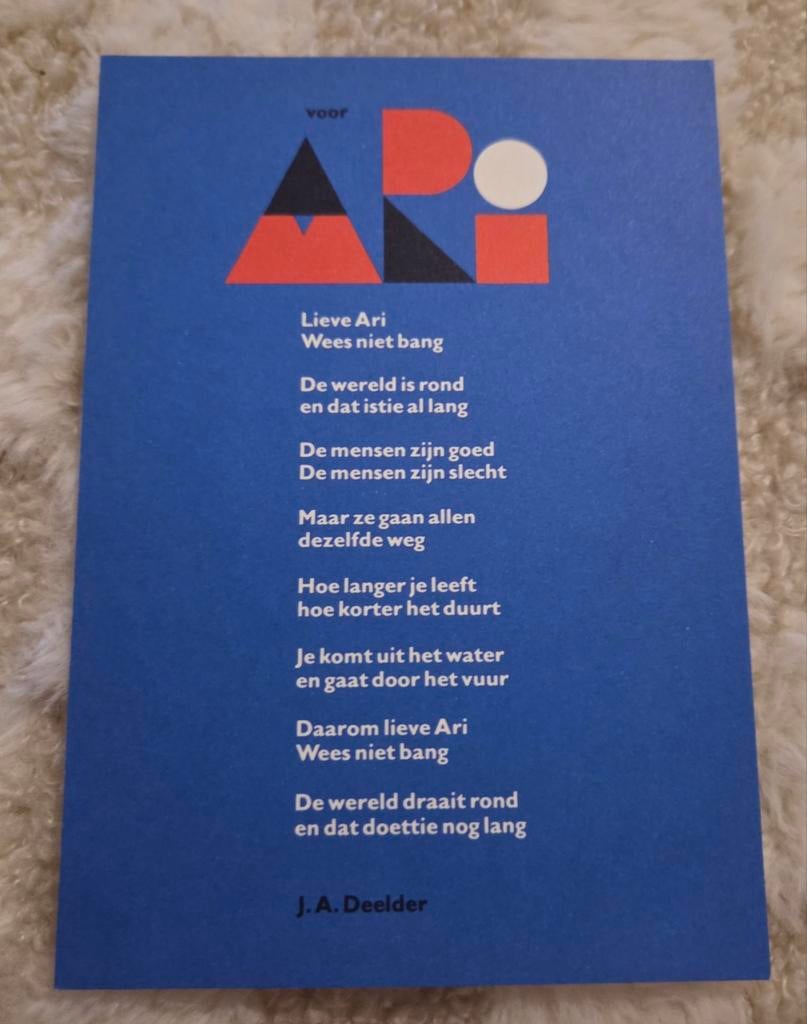 Voor Ari - Jules Deelder, Verzenden, 1980 tot heden, Ongelopen, Overige thema's