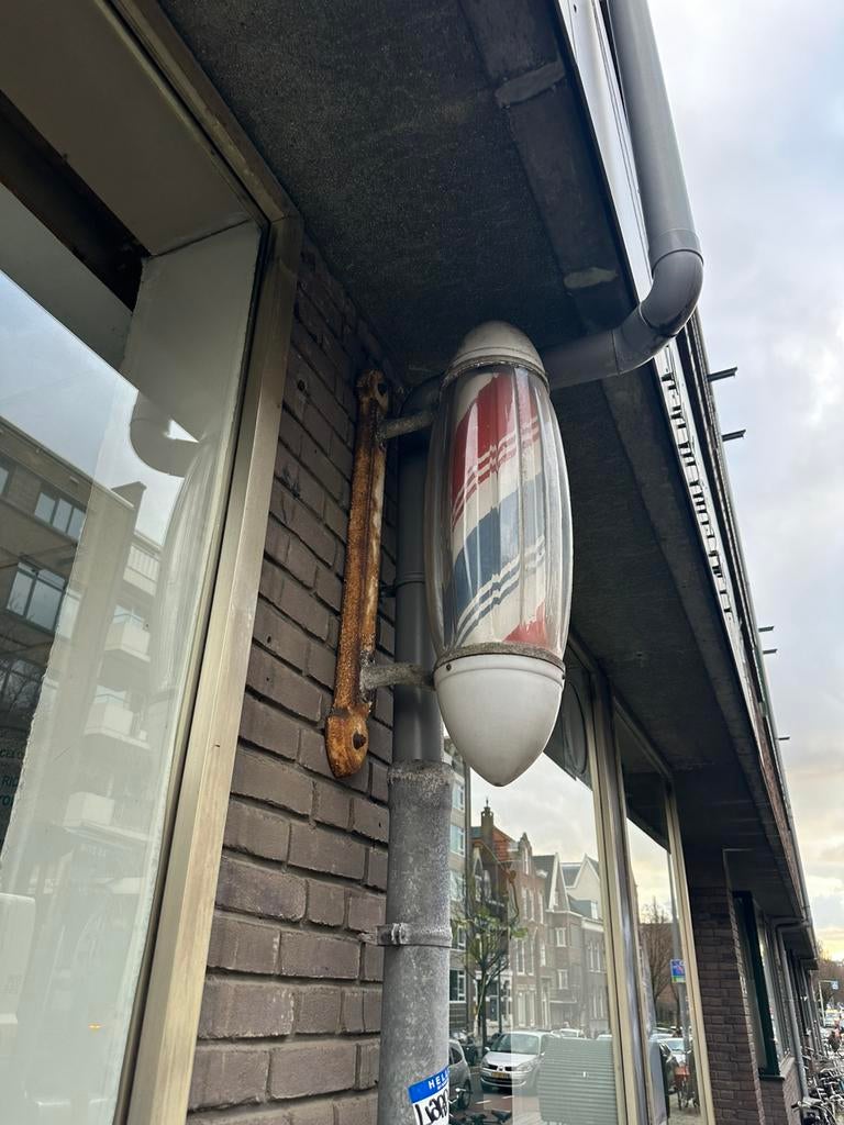 Antiek kappers lamp, Antiek en Kunst, Ophalen of Verzenden