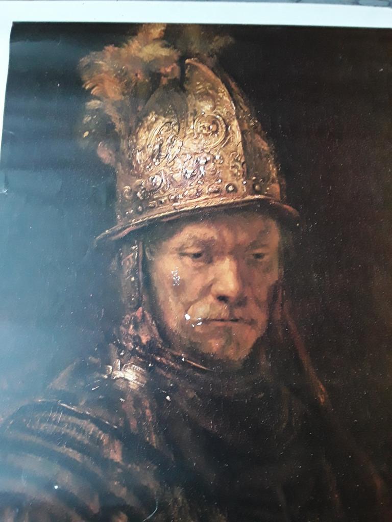 Rembrandt prent 1950-1970 afm 50,5x66 cm, Ophalen, 1940 tot 1960, Gebruikt, Overige onderwerpen
