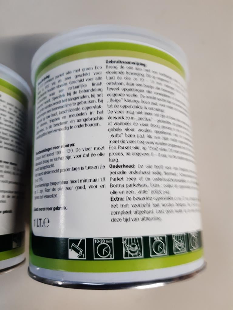 Borma Eco Premium kleurloze parketolie, Ophalen of Verzenden, Nieuw, Wit