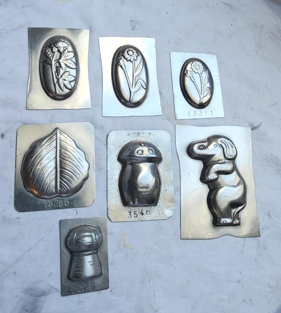 Oude Bonbon-, chocoladevormpjes (6 stuks), Ophalen of Verzenden