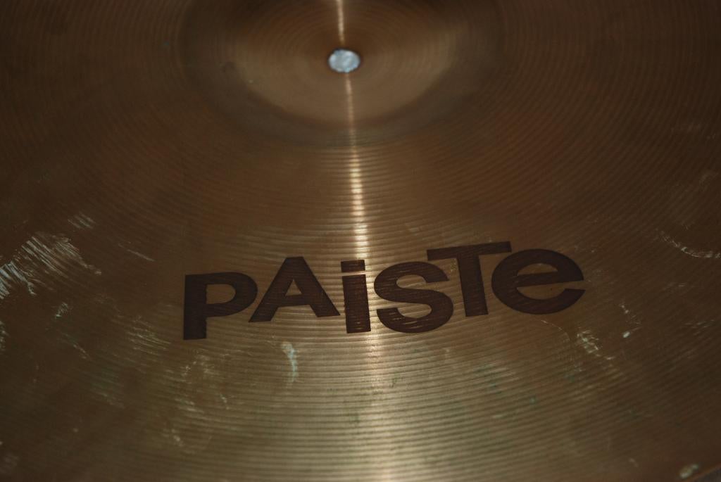 Paiste 404 ride bekken 2059gr lichte keyhole 20 inch, Ophalen, Gebruikt, ., Drums of Percussie